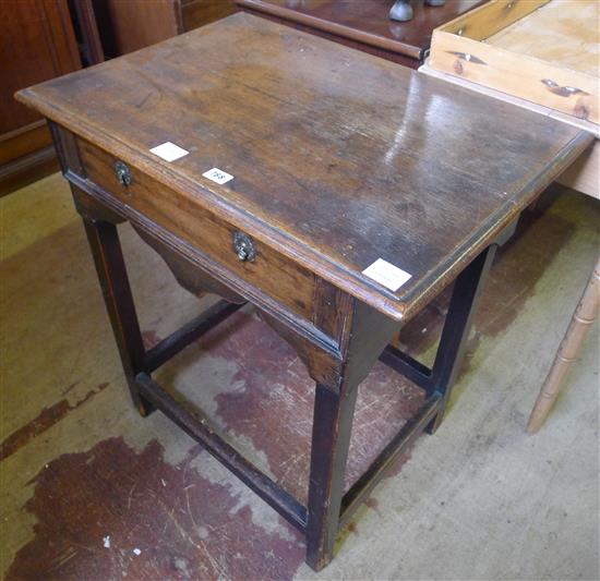 George III oak side table(-)
